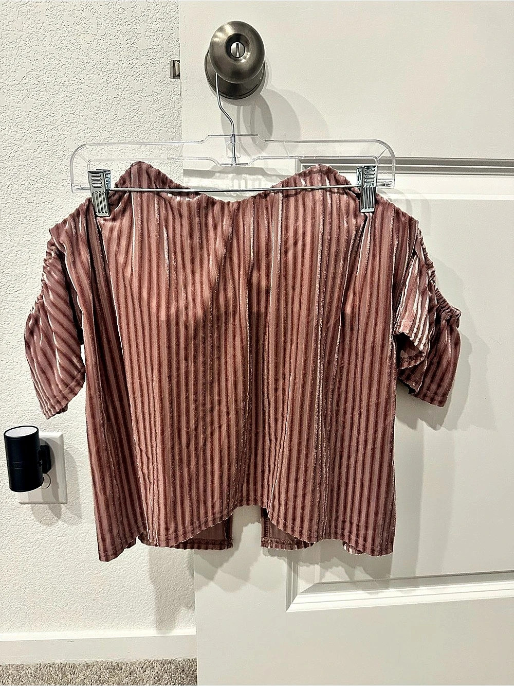 Pleated Off-Shoulder Top in Pink Medium